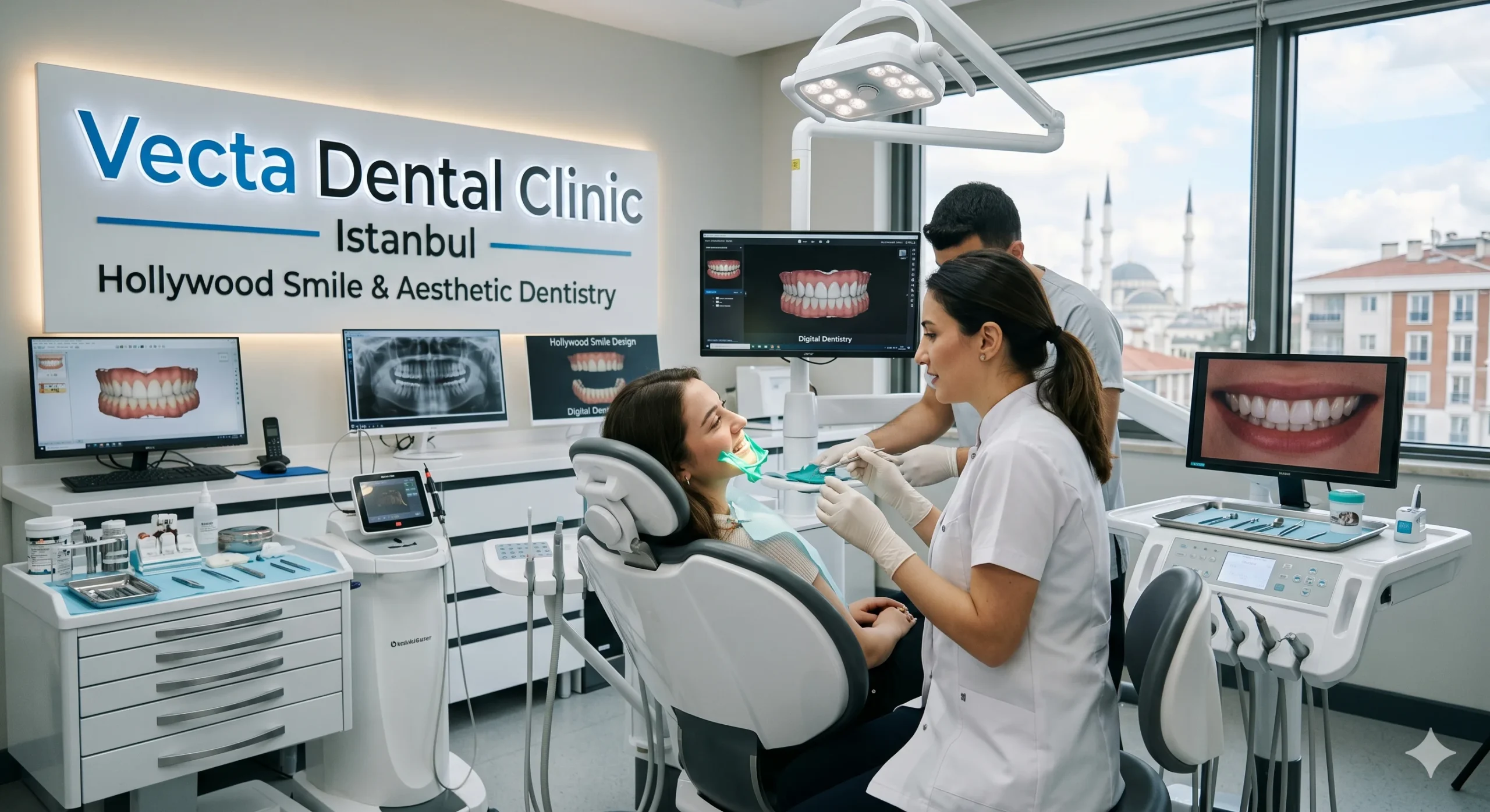 Vecta Dental Clinic clinical setup for Hollywood smile in IstanbuL