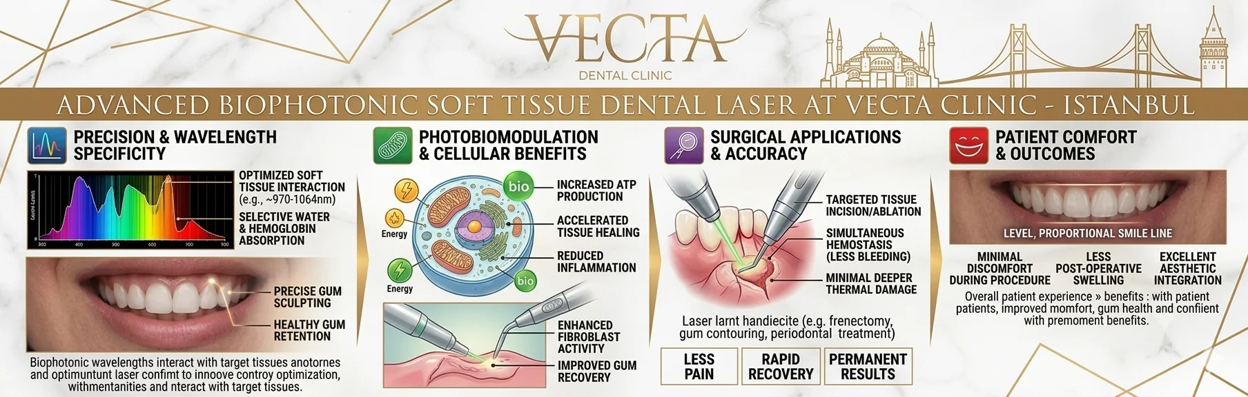 Advanced soft tissue dental laser unit operating in coagulation mode at Vecta