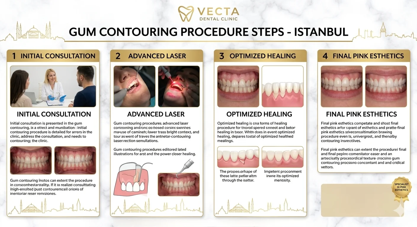 Step-by-step digital soft tissue blueprinting and laser gum shaping