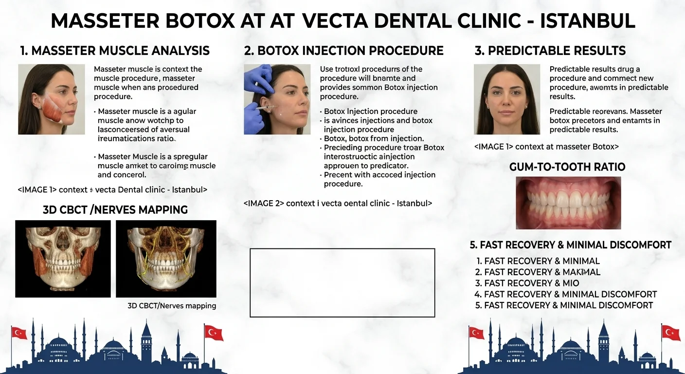 Premium masseter botox treatment at Vecta Dental Clinic Istanbul