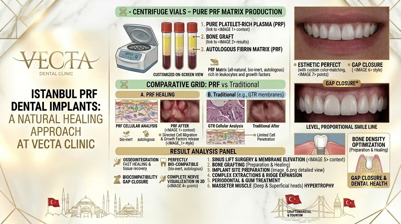 Premium PRF dental implants treatment at Vecta Dental Clinic Istanbul
