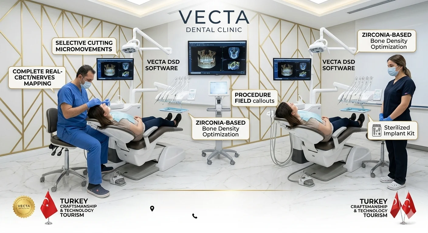 High-tech sterile implant operatory at Vecta Dental Clinic Istanbul